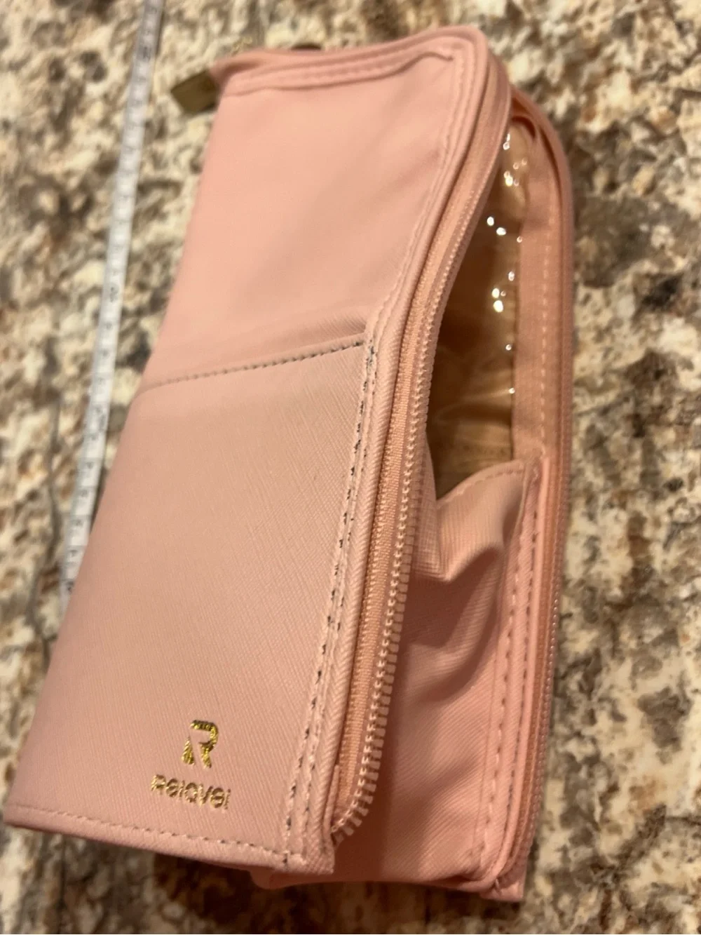 Blush Pink Women's Travel Cosmetic Organizer Pouch